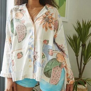 BDG farmers market print blouse XS